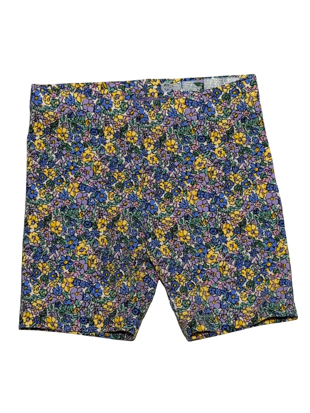 Wonder Nation Girls Multicolor Floral Stretch Bike Shorts for Play